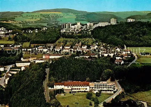 AK / Ansichtskarte Bergneustadt Fliegeraufnahme Feuerwehr Erholungsheim Hackenberg Bergneustadt