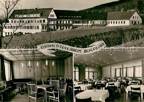 AK / Ansichtskarte Bad_Berleburg Kriegsblindenheim Speiseraum Aufenthaltsraum Bad_Berleburg