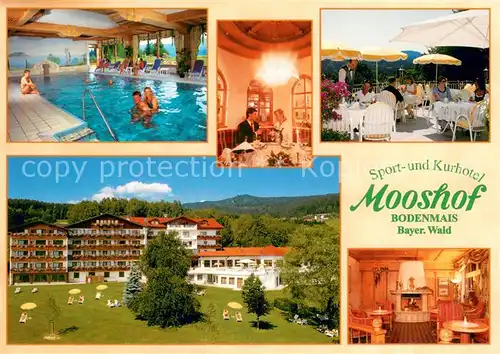 AK / Ansichtskarte Bodenmais Sport  und Kurhotel Mooshof Restaurant Terrasse Hallenbad Bodenmais