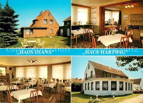 AK / Ansichtskarte St_Peter Ording Kurpension Haus Hartwig Haus Diana St_Peter Ording