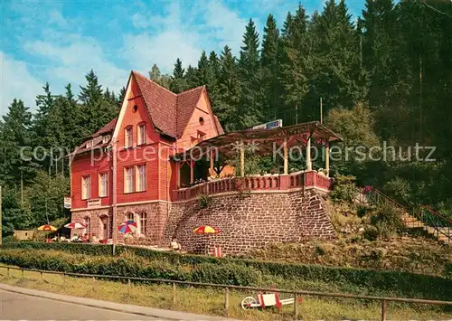 AK / Ansichtskarte Wildemann Cafe Pension Haus Eichhoernchen Aussenansicht Wildemann