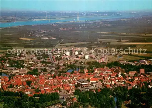 AK / Ansichtskarte Stade_Niederelbe Fliegeraufnahme Panorama Stade Niederelbe