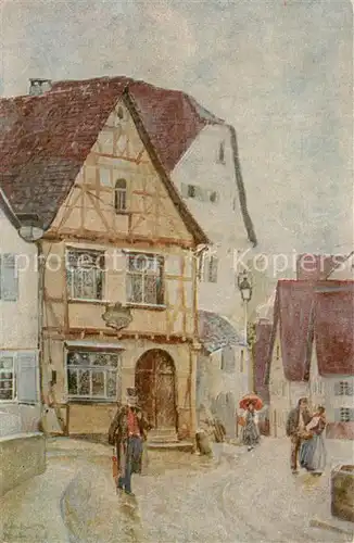 AK / Ansichtskarte Marbach_Lahn Schillers Geburtshaus Kuenstlerkarte Marbach_Lahn