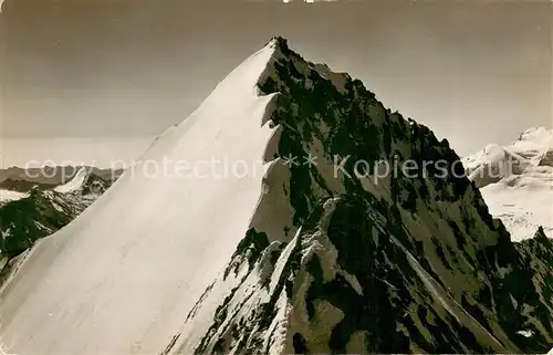 AK / Ansichtskarte Saas Fee Lenzspitze vom Nadelgrat Saas Fee