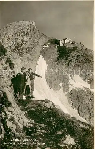 AK / Ansichtskarte Saentis_AR Gipfel Hotel und meteorologische Station Saentis_AR