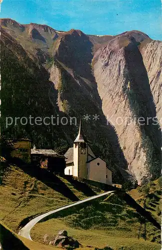 AK / Ansichtskarte Binn Kirche mit Breithorn Binn