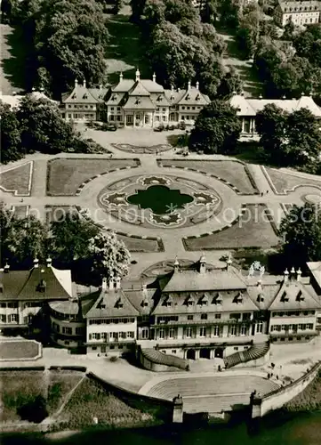 AK / Ansichtskarte Pillnitz_Dresden Fliegeraufnahme Schloss Pillnitz 