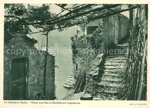 AK / Ansichtskarte Gandria_Lago_di_Lugano Gasse zum Luganersee Gandria_Lago_di_Lugano