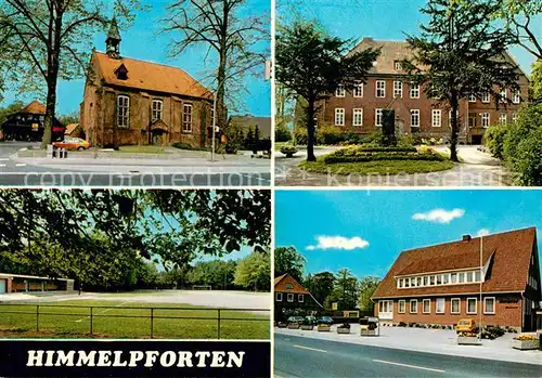 AK / Ansichtskarte Himmelpforten_Niederelbe Kirche Schloss Sportplatz Rathaus Himmelpforten Niederelbe