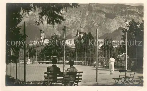 AK / Ansichtskarte Flims_GR Tennisplatz beim Kurhaus Flims_GR