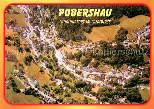 AK / Ansichtskarte Pobershau Fliegeraufnahme Ortszentrum Pobershau