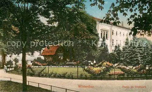 AK / Ansichtskarte Winterthur__ZH Partie im Stadtpark 