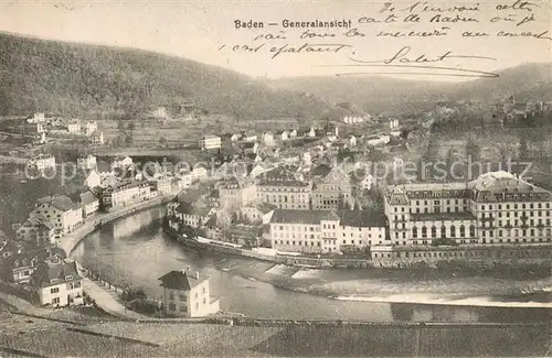 AK / Ansichtskarte Baden__AG Partie am Rhein Panorama 