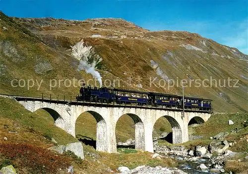 AK / Ansichtskarte Lokomotive Furka Bergstrecke 