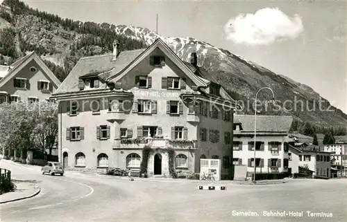 AK / Ansichtskarte Samaden Bahnhof Hotel Terminus Samaden