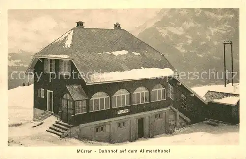 AK / Ansichtskarte Muerren_BE Bahnhof auf dem Allmendhubel Muerren_BE