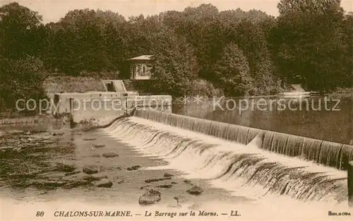 AK / Ansichtskarte Chalons sur Marne Barrage sur la Marne 