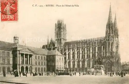 AK / Ansichtskarte Rouen_76 Place de l Hotel de Ville Monument 