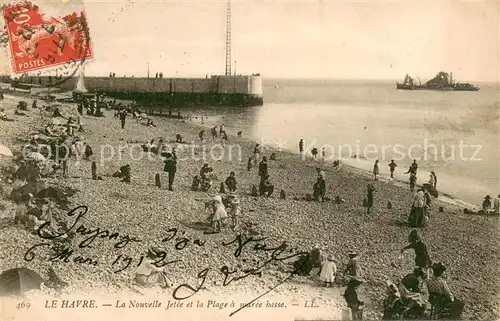 AK / Ansichtskarte Le_Havre La nouvelle jetee et la plage a maree basse Le_Havre