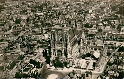 AK / Ansichtskarte Reims_51 Vue aerienne de la cathedrale 