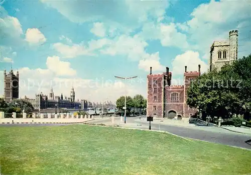 AK / Ansichtskarte London__UK Houses of Parliament and Lambeth Palace 