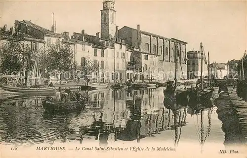 AK / Ansichtskarte Martigues Le Canal Saint Sebastien et lEglise de la Madeleine Martigues