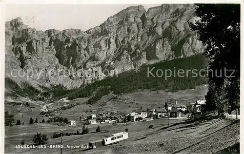 AK / Ansichtskarte Loeche les Bains_VS Arrivee du Train 