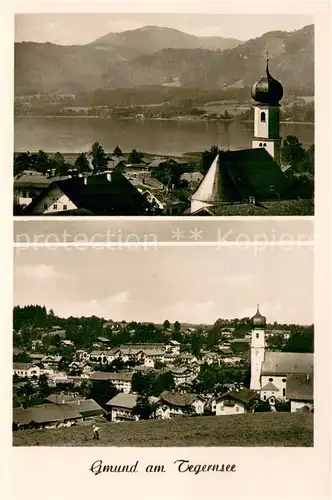 AK / Ansichtskarte Gmund_Tegernsee Kirche Panorama Gmund Tegernsee