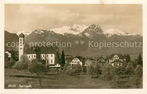 AK / Ansichtskarte Sachseln_OW Panorama mit Kirche Sachseln OW