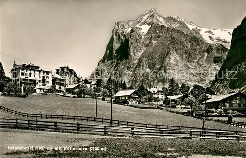 AK / Ansichtskarte Grindelwald mit Wetterhorn Grindelwald