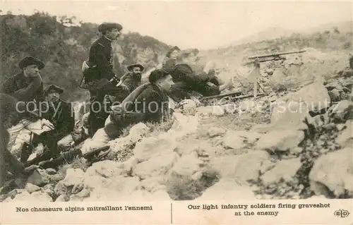 AK / Ansichtskarte Militaria_Frankreich_WK1 Nos chasseurs alpins  