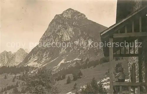 AK / Ansichtskarte Fronalpstock_Spitzmeilen Blick vom Zuercher Naturfreundehaus auf Glarner Fronalpstock Fronalpstock_Spitzmeilen