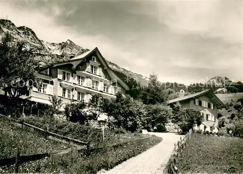 AK / Ansichtskarte Amden_SG Pension Mattstock und Chalet Bergheim Amden_SG