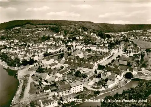 AK / Ansichtskarte Karlshafen_Bad Fliegeraufnahme Karlshafen_Bad