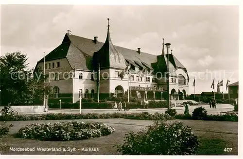 AK / Ansichtskarte Westerland_Sylt Kurhaus Aussenansicht Westerland_Sylt