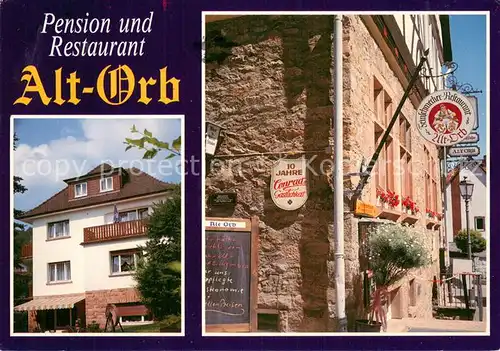 AK / Ansichtskarte Bad_Orb Pension Restaurant Alt Orb Bad_Orb