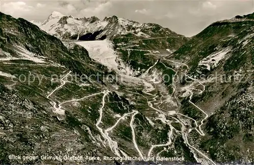 AK / Ansichtskarte Furka Grimsel Furka Rhonegletscher Galenstock Furka