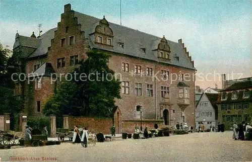 AK / Ansichtskarte Giessen__Lahn Altes Schloss Markttag 