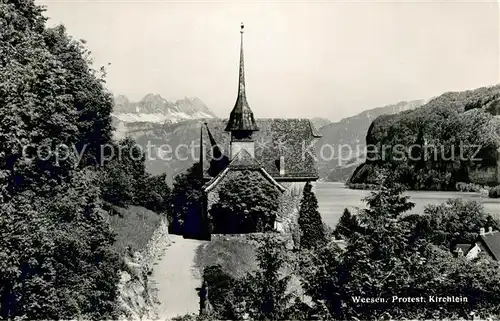 AK / Ansichtskarte Weesen_SG Protest Kirchlein Weesen_SG