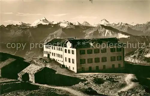 AK / Ansichtskarte Gemmipass_2322m_VS Hotel Wildstrubel mit Walliseralpen 