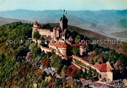 AK / Ansichtskarte Haut Koenigsbourg_Hohkoenigsburg Fliegeraufnahme Le Chateau Haut Koenigsbourg