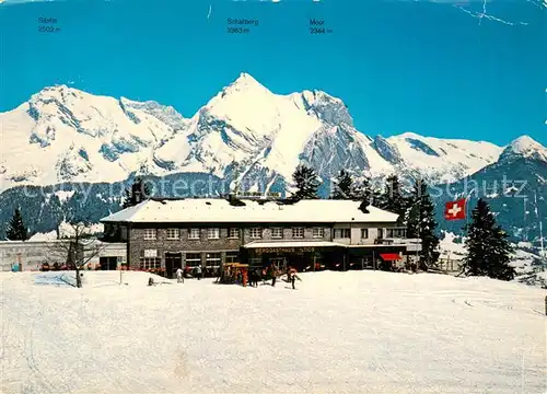 AK / Ansichtskarte Unterwasser__Toggenburg_SG Berghotel Iltios mit Saentis Schafberg und Moor 