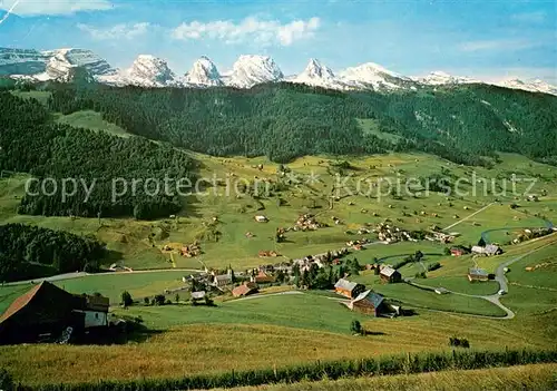 AK / Ansichtskarte Alt_St_Johann Panorama mit Churfirstne Alt_St_Johann