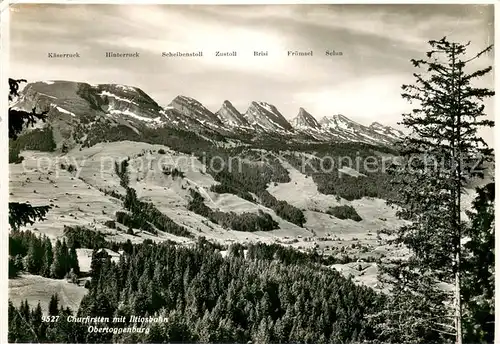 AK / Ansichtskarte Churfirsten_Bergkette_SG mit Iltiosbahn 