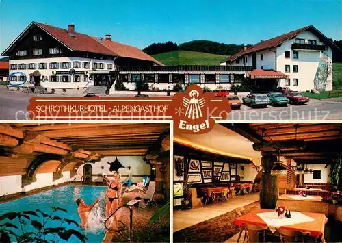 AK / Ansichtskarte Oberstaufen Kur  und Ferienhotel Engel Teilansichten Pool Oberstaufen