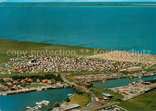 AK / Ansichtskarte Carolinensiel_Ostfriesland Fliegeraufnahme Panorama Carolinensiel