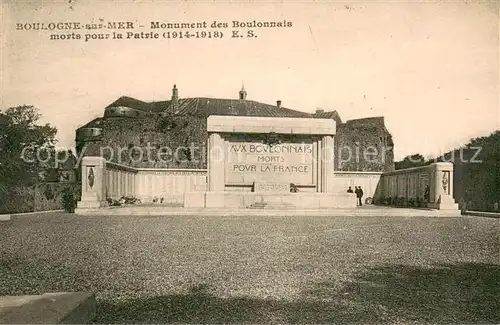 AK / Ansichtskarte Boulogne sur Mer_62 Monument des Boulonnaismorts pour la Patrie 