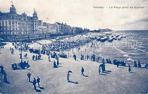 AK / Ansichtskarte Ostende_Oostende La Plage prise du Kursaal 