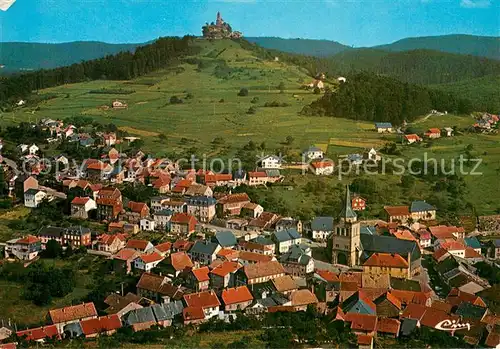 AK / Ansichtskarte Dabo_Moselle_57 La ville et fond Rocher Saint Leon vue aerienne 