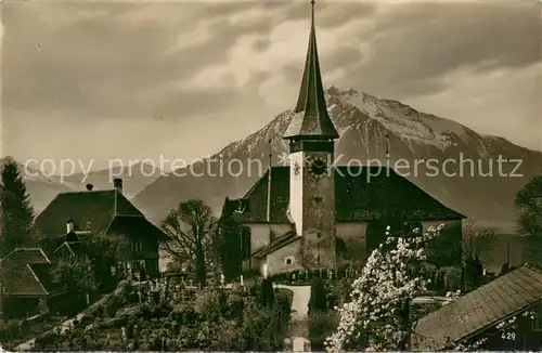 AK / Ansichtskarte Sigriswil mit Kirche und Niesen Sigriswil